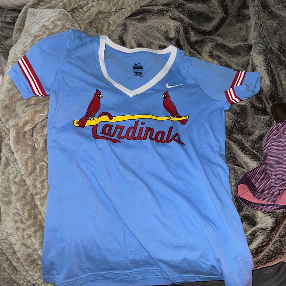 st. louis cardinals women’s large (fits tighter) baseball tee shirt